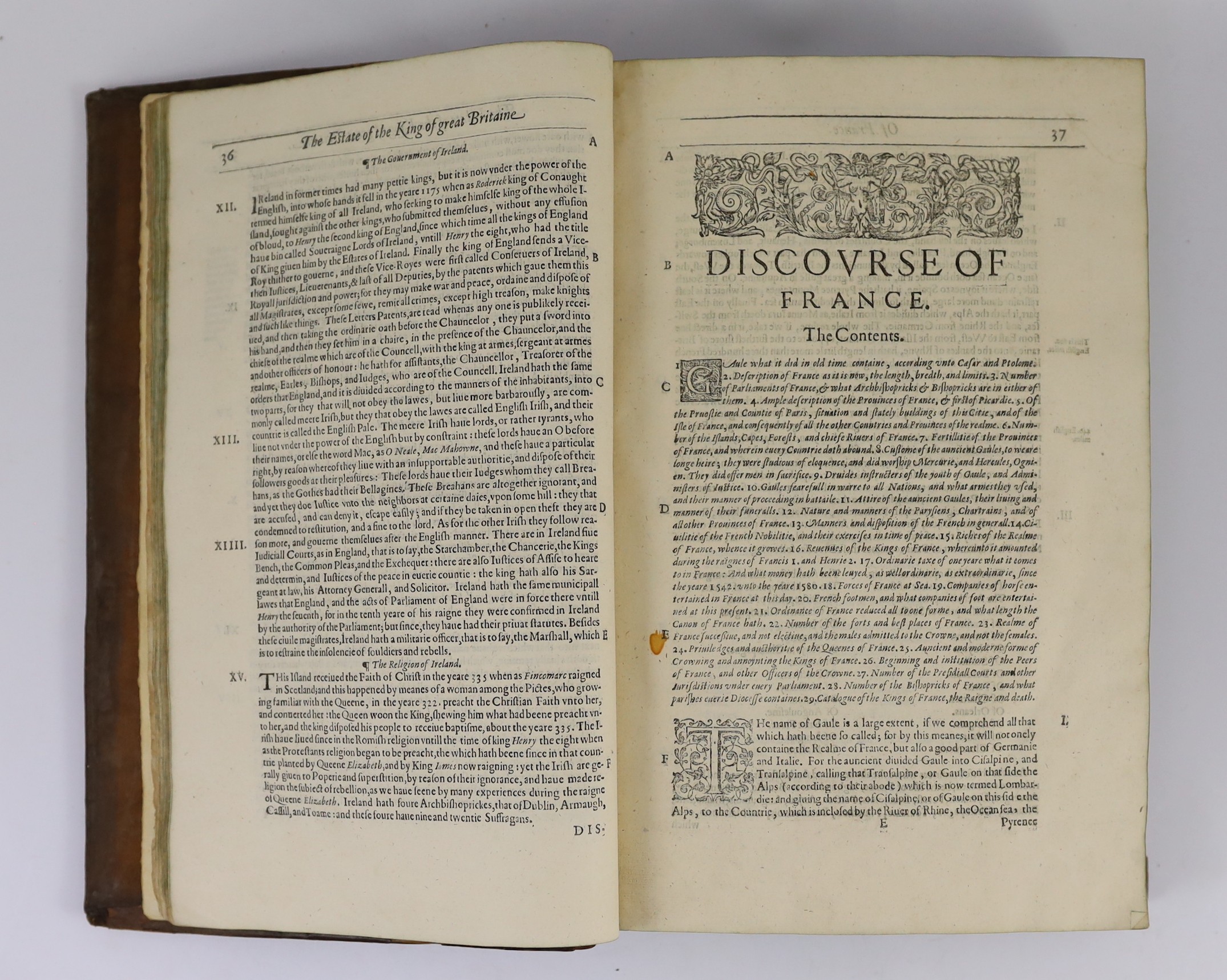 Davity (Pierre) - The Estates, Empires, & Principalities of the World...Translated out of the French by Edw: Grimstone.....1st English Edition. pictorial engraved title, head and tailpiece decorations, decorated initials